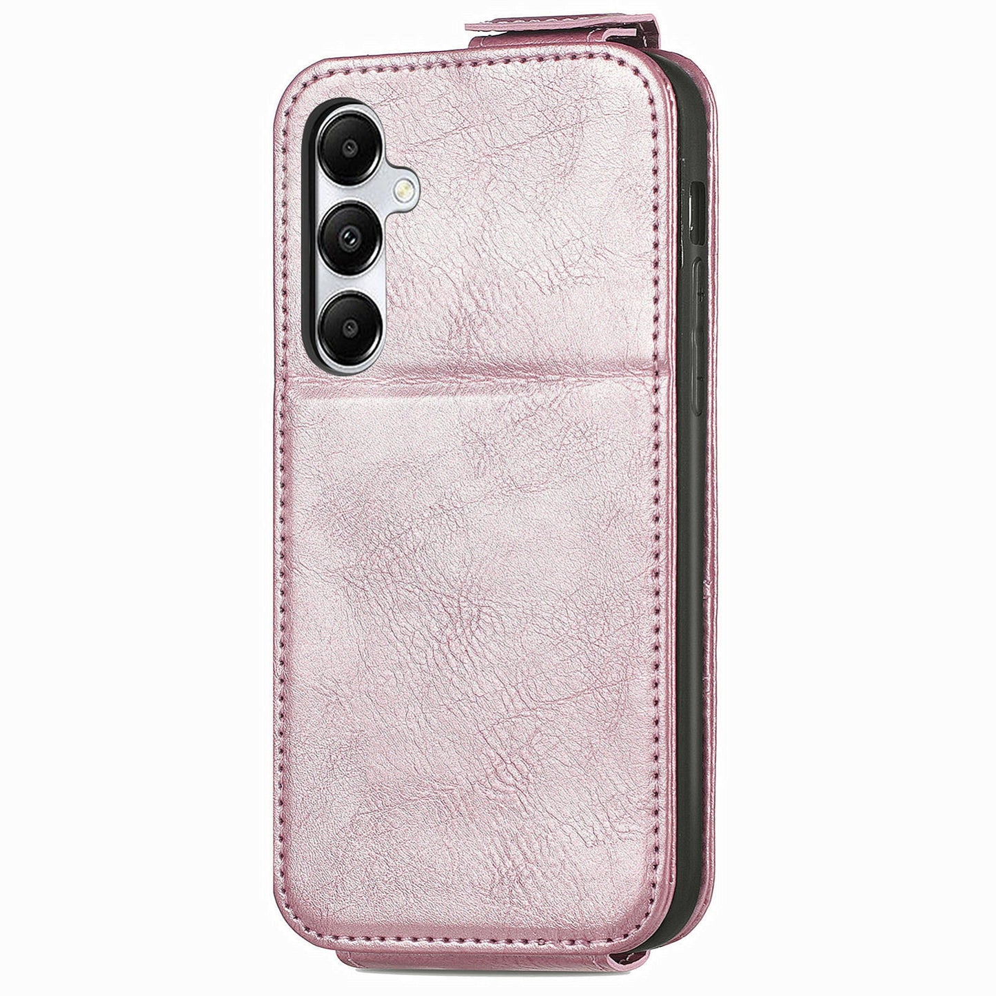 Samsung Galaxy A15 Zipper Wallet Case - Vertical Flip Leather Phone Cover with Multiple Card Slots and Stand