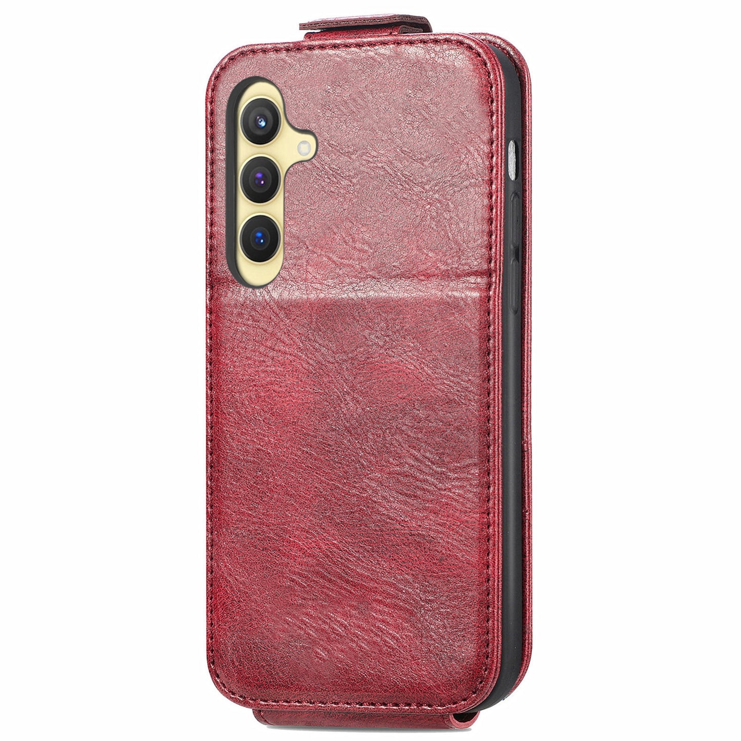 Samsung Galaxy S24+ 5G Zipper Wallet Case - Vertical Flip Leather Phone Cover with Multiple Card Slots and Stand