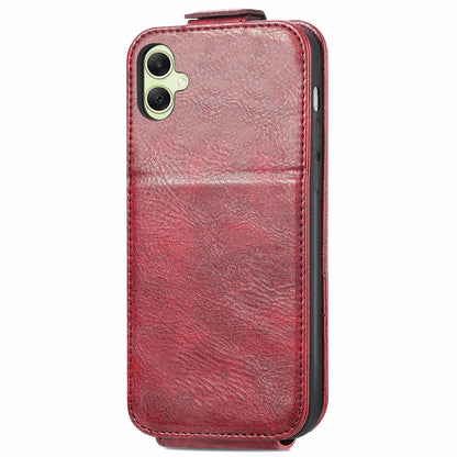 Samsung Galaxy A05 Zipper Wallet Case - Vertical Flip Leather Phone Cover with Multiple Card Slots and Stand