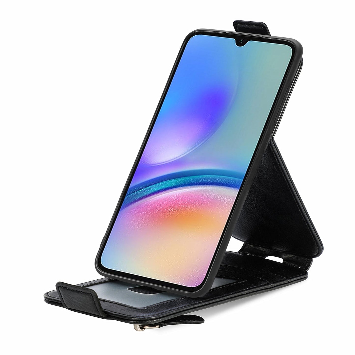 Samsung Galaxy A05s Zipper Wallet Case - Vertical Flip Leather Phone Cover with Multiple Card Slots and Stand