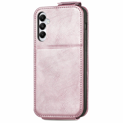 Samsung Galaxy A05s Zipper Wallet Case - Vertical Flip Leather Phone Cover with Multiple Card Slots and Stand