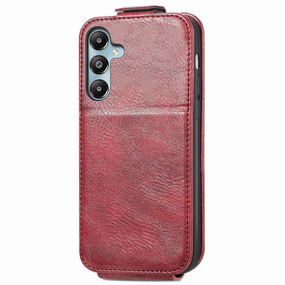 Samsung Galaxy M14 Zipper Wallet Case - Vertical Flip Leather Phone Cover with Multiple Card Slots and Stand