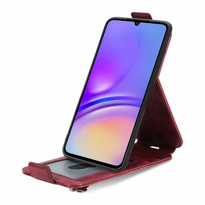 Samsung Galaxy A06 Zipper Wallet Case - Vertical Flip Leather Phone Cover with Multiple Card Slots and Stand