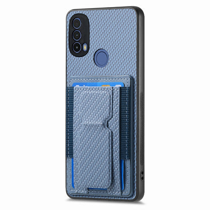 Motorola Moto G 5G 2024 4G Carbon Fiber Fold Stand Elastic Card Bag Phone Case with Multi-Functional Wallet