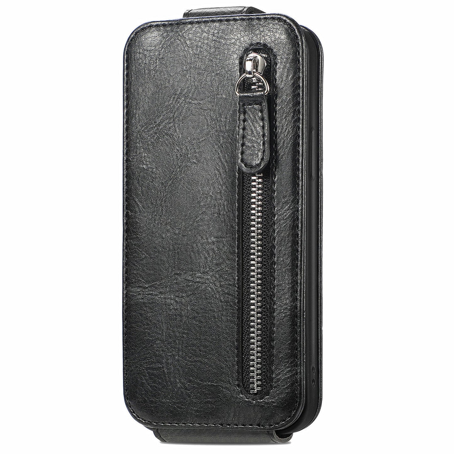 ZTE Blade A34 Zipper Wallet Case - Vertical Flip Leather Phone Cover with Multiple Card Slots and Stand