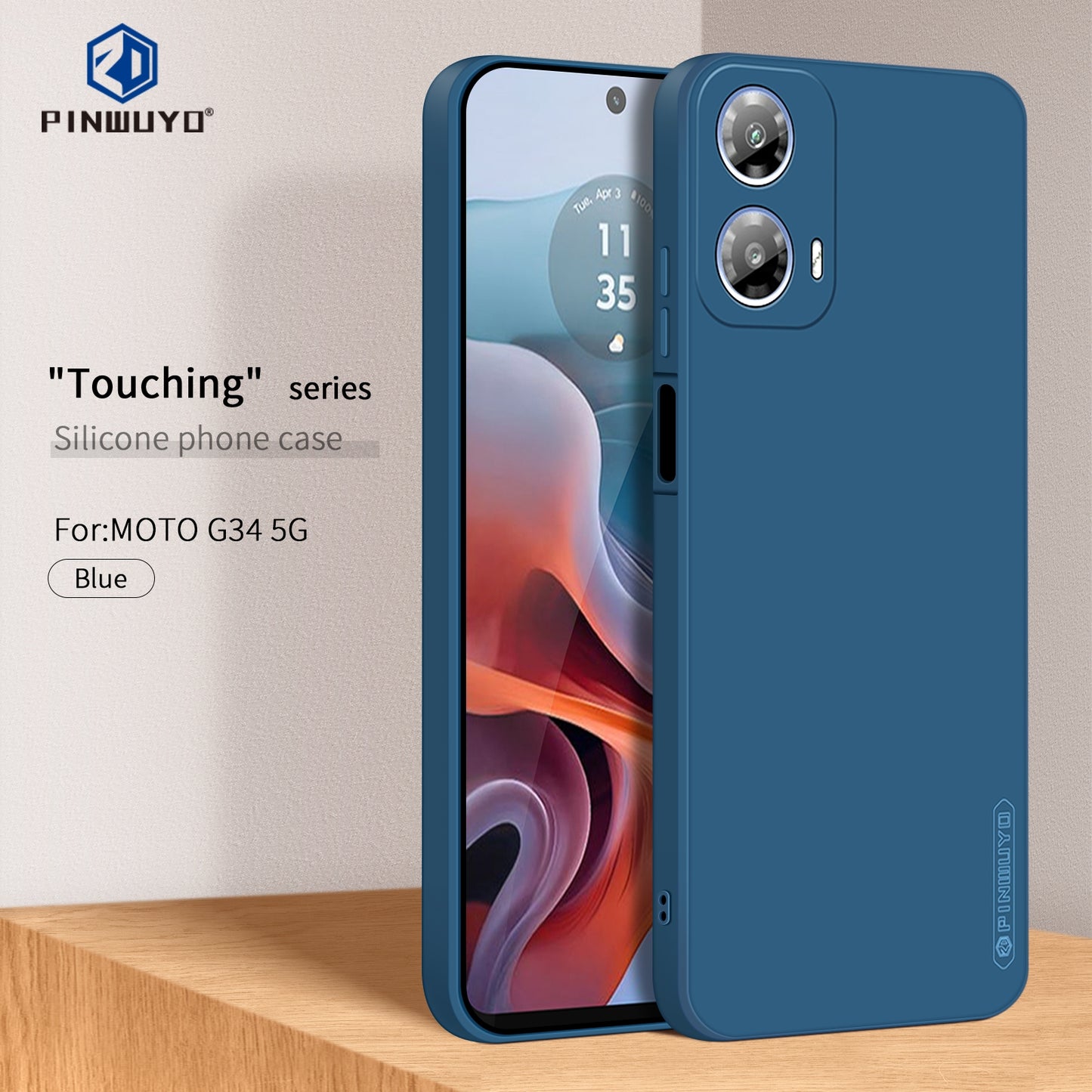 Motorola Moto G34 5G Phone Case - Liquid Silicone TPU Protective Cover with Anti-Scratch, Shockproof Design, Fingerprint Resistant & Soft Grip Feel