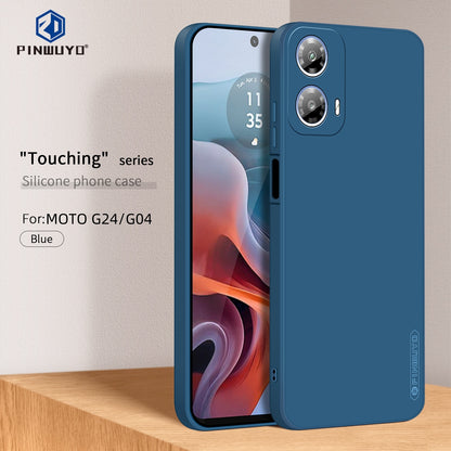Motorola Moto G24 Phone Case - Liquid Silicone TPU Protective Cover with Anti-Scratch, Shockproof Design, Fingerprint Resistant & Soft Grip Feel