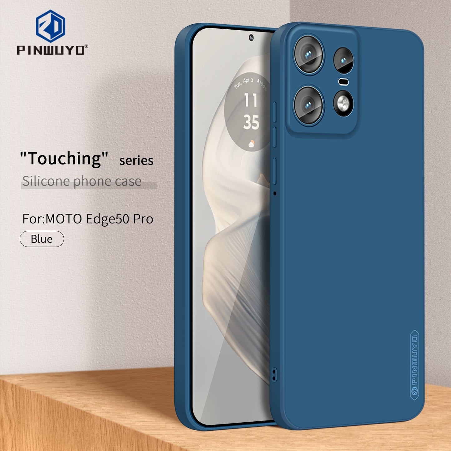 Motorola Edge 50 Pro Phone Case - Liquid Silicone TPU Protective Cover with Anti-Scratch, Shockproof Design, Fingerprint Resistant & Soft Grip Feel