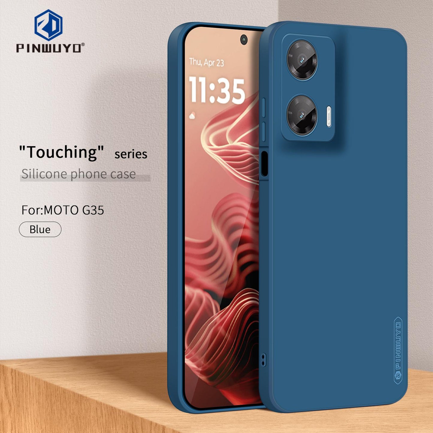 Motorola Moto G35 Phone Case - Liquid Silicone TPU Protective Cover with Anti-Scratch, Shockproof Design, Fingerprint Resistant & Soft Grip Feel