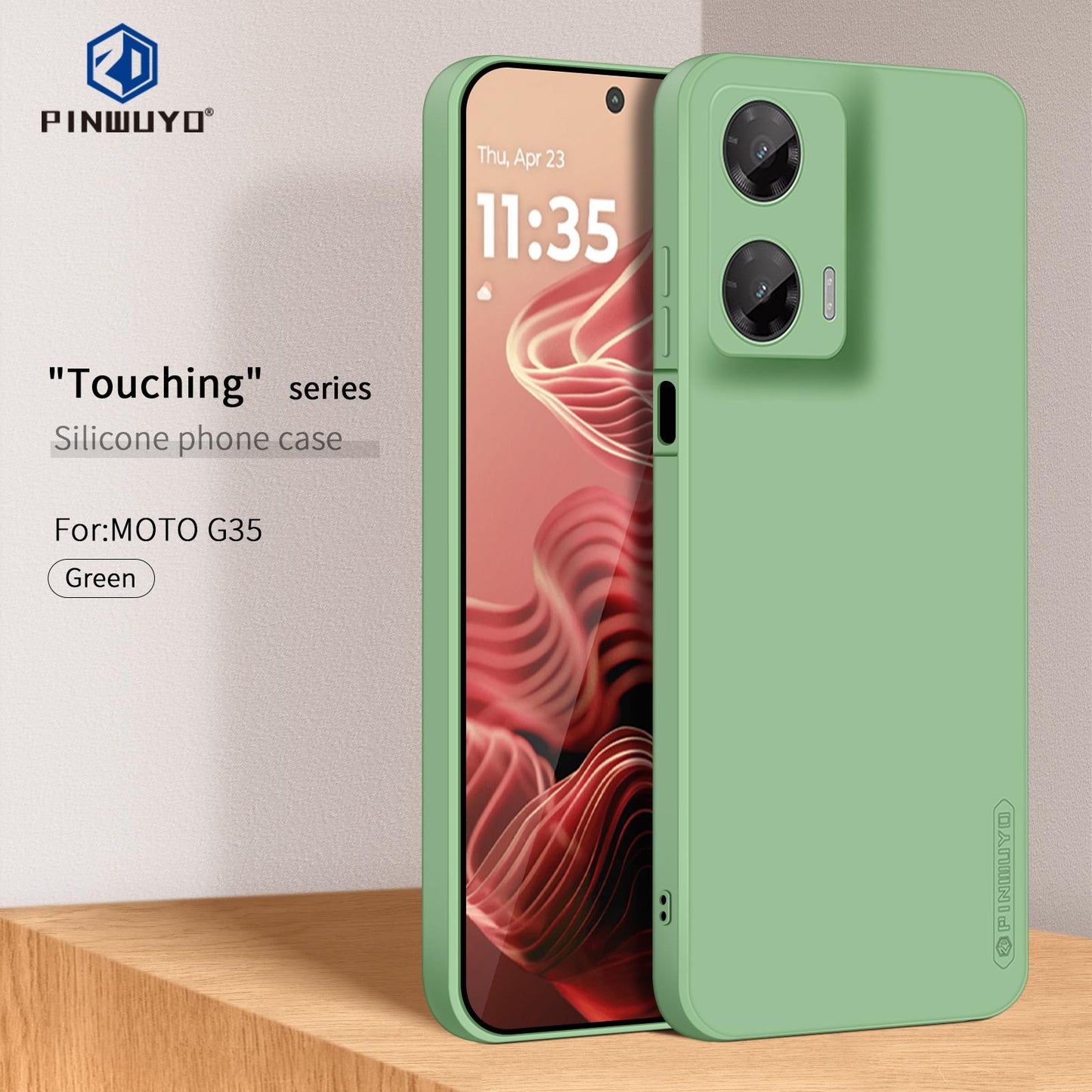 Motorola Moto G35 Phone Case - Liquid Silicone TPU Protective Cover with Anti-Scratch, Shockproof Design, Fingerprint Resistant & Soft Grip Feel