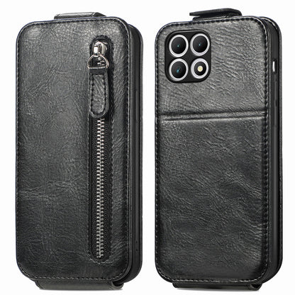 T-Mobile T Phone 2 5G Zipper Wallet Case - Vertical Flip Leather Phone Cover with Multiple Card Slots and Stand