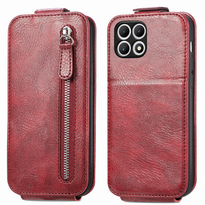 T-Mobile T Phone 2 5G Zipper Wallet Case - Vertical Flip Leather Phone Cover with Multiple Card Slots and Stand