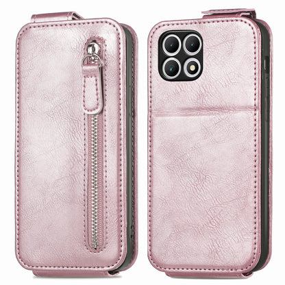 T-Mobile T Phone 2 Pro 5G Zipper Wallet Case - Vertical Flip Leather Phone Cover with Multiple Card Slots and Stand