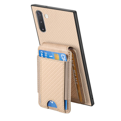 Samsung Galaxy Note10 Vertical Flip Wallet Stand Phone Case with Carbon Fibre Pattern