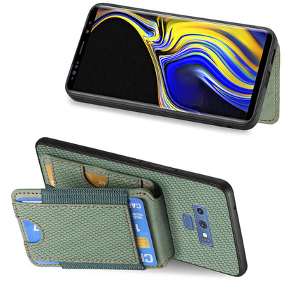 Samsung Galaxy S10e Vertical Flip Wallet Stand Phone Case with Carbon Fibre Pattern
