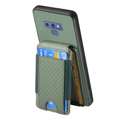 Samsung Galaxy S10+ Vertical Flip Wallet Stand Phone Case with Carbon Fibre Pattern