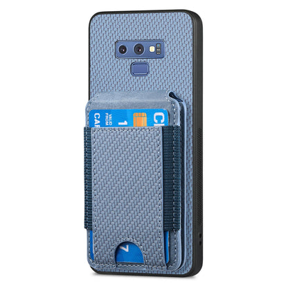 Samsung Galaxy S8 Vertical Flip Wallet Stand Phone Case with Carbon Fibre Pattern