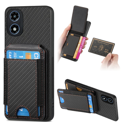 Motorola Moto G Play 2024 4G Vertical Flip Wallet Stand Phone Case with Carbon Fibre Pattern