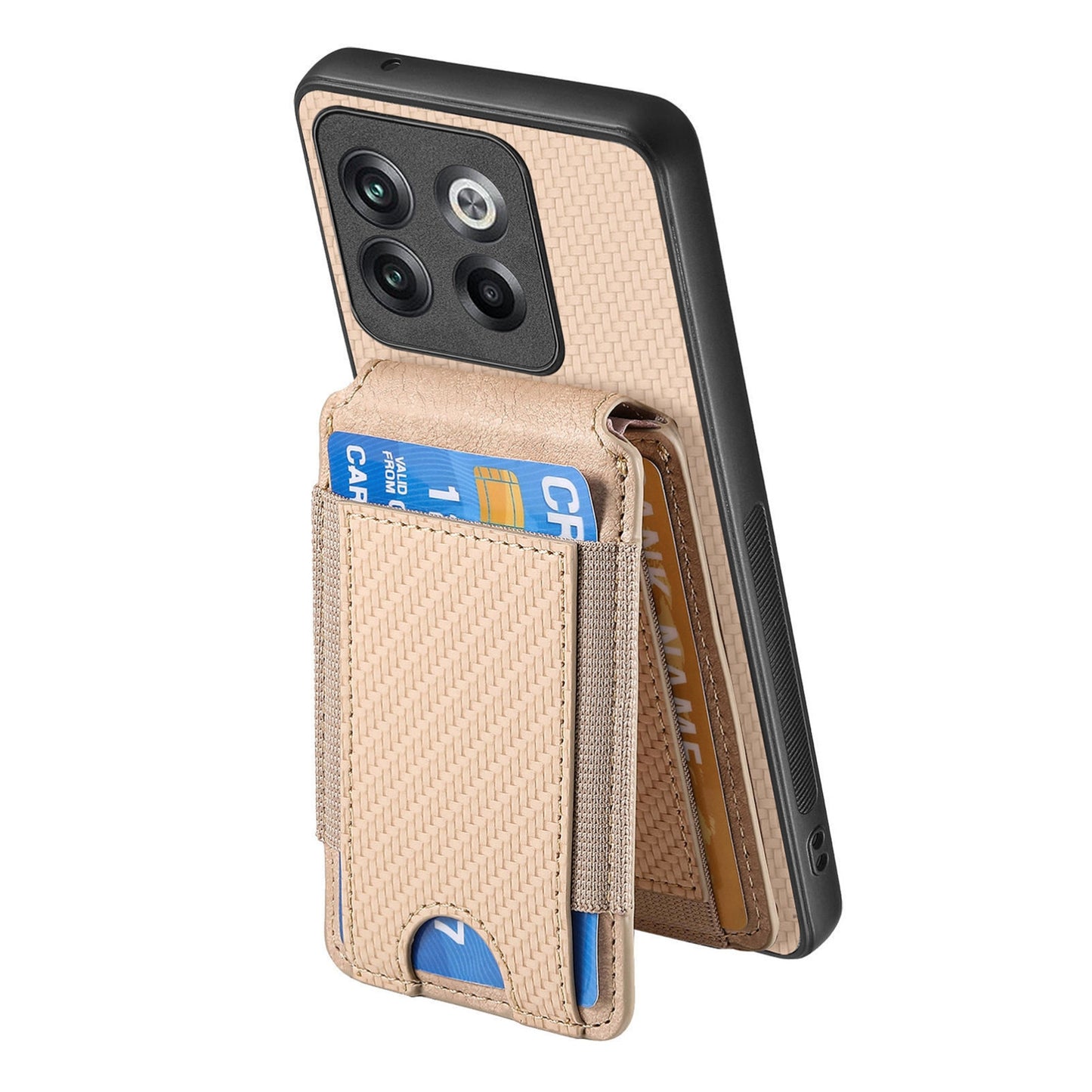 OnePlus Nord CE3 Vertical Flip Wallet Stand Phone Case with Carbon Fibre Pattern