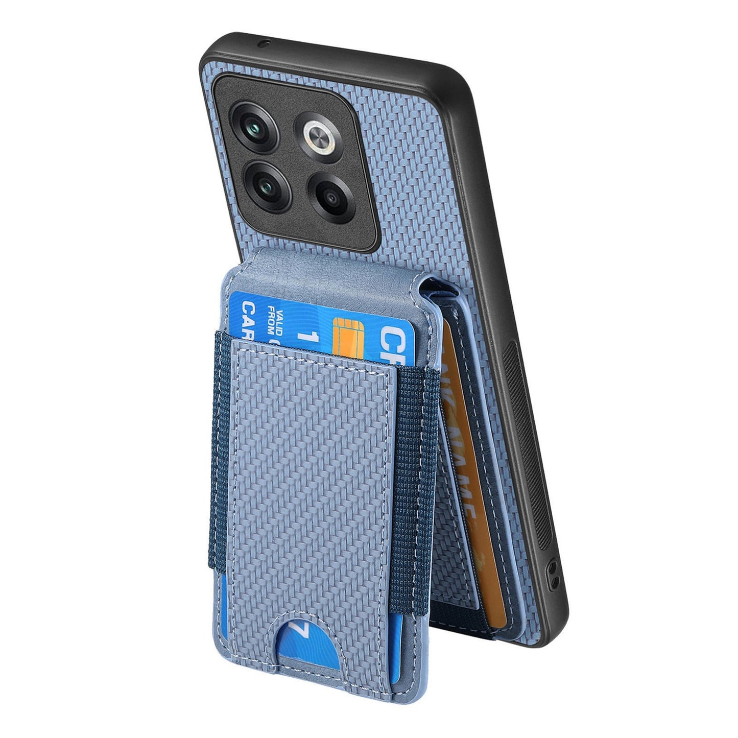 OnePlus Nord CE 5G Vertical Flip Wallet Stand Phone Case with Carbon Fibre Pattern