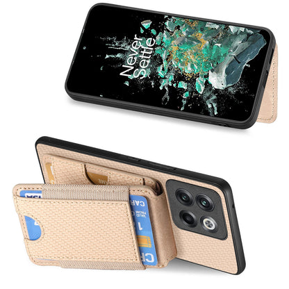 OnePlus Nord CE 5G Vertical Flip Wallet Stand Phone Case with Carbon Fibre Pattern