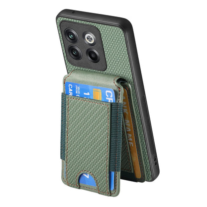 OnePlus Nord CE 5G Vertical Flip Wallet Stand Phone Case with Carbon Fibre Pattern