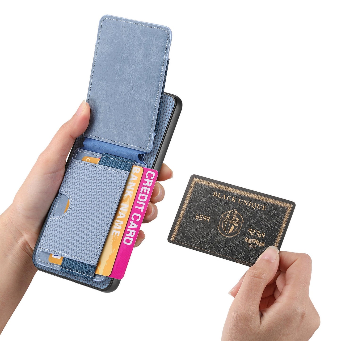OPPO Reno10 Pro+ Vertical Flip Wallet Stand Phone Case with Carbon Fibre Pattern