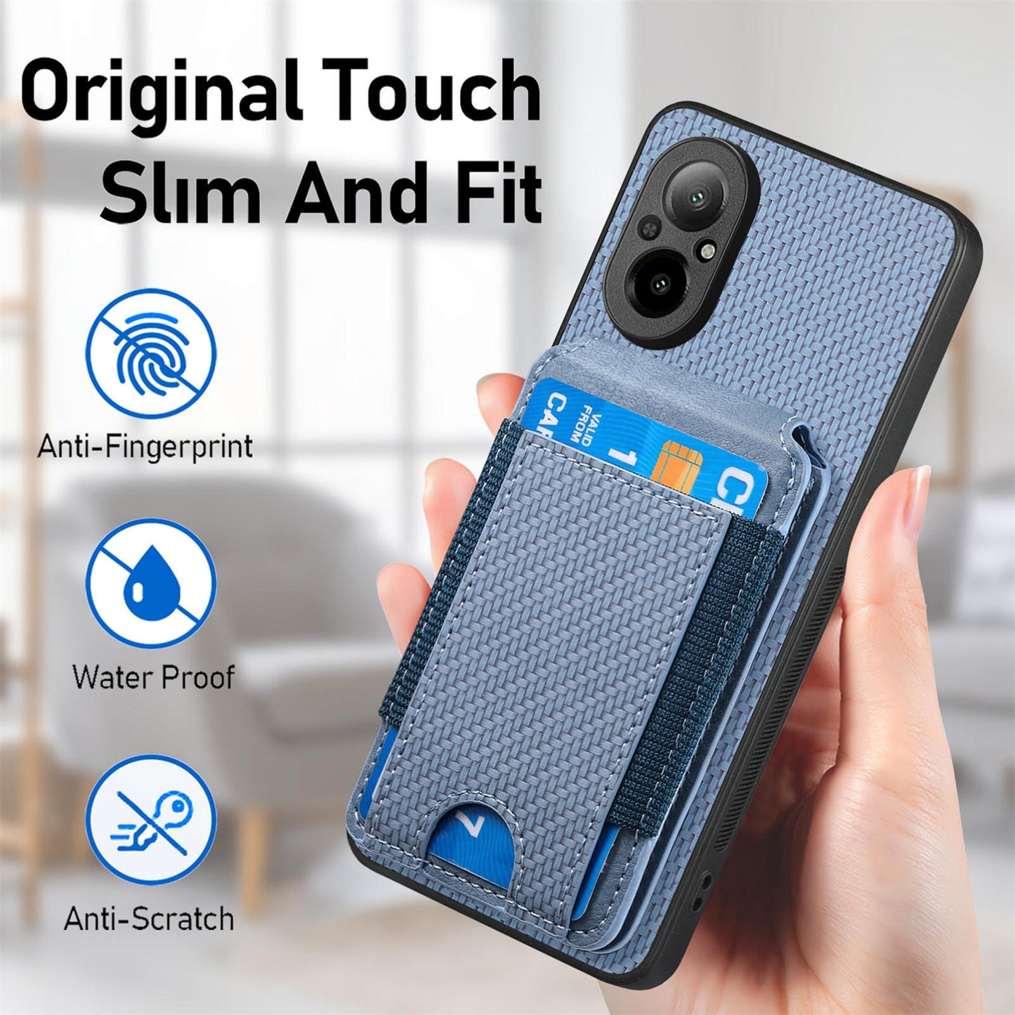 Realme 8 5G Vertical Flip Wallet Stand Phone Case with Carbon Fibre Pattern