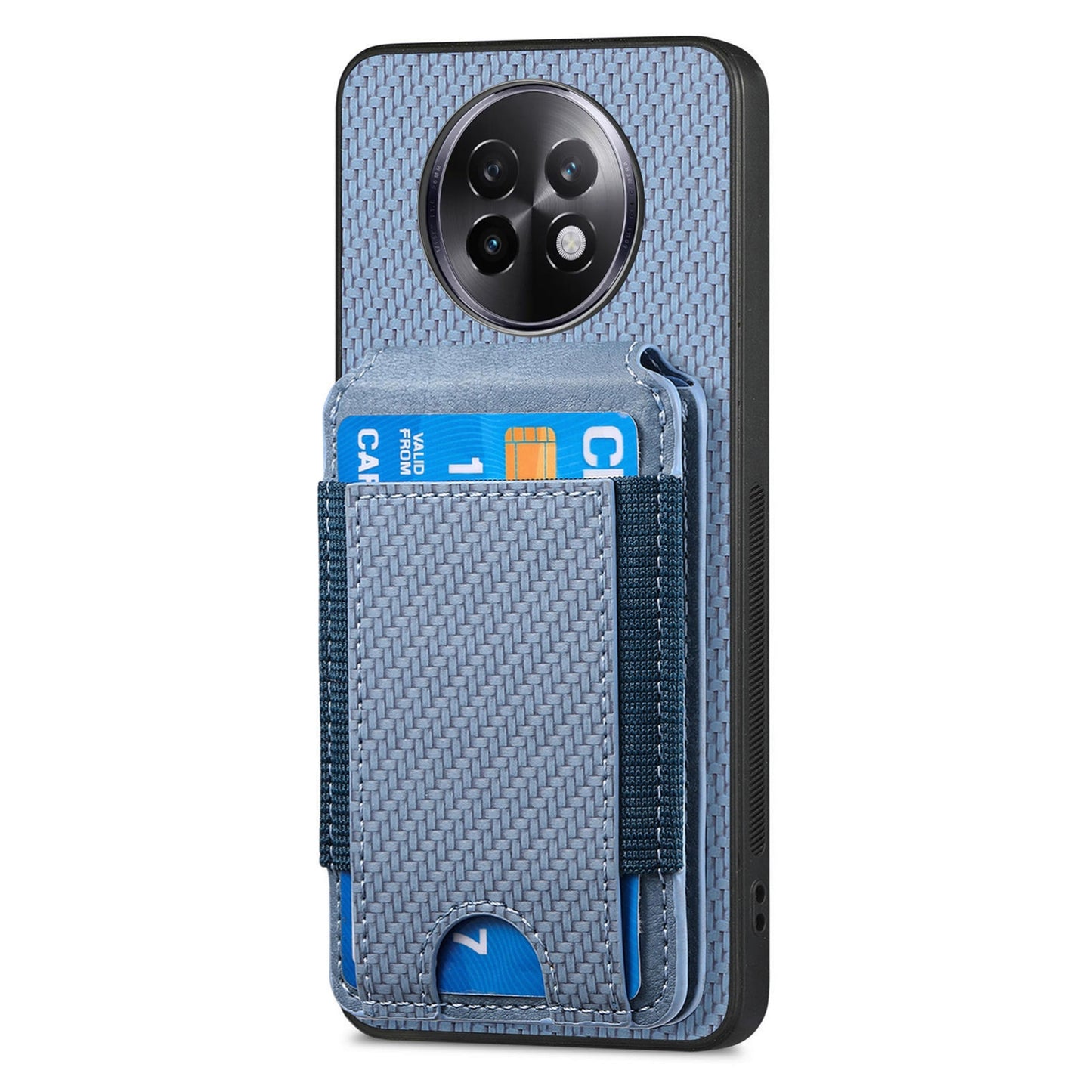 Realme 13 Pro Vertical Flip Wallet Stand Phone Case with Carbon Fibre Pattern