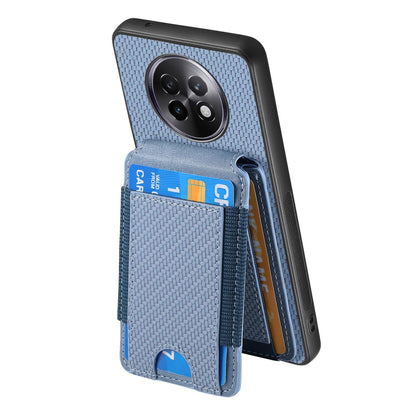 Realme 13 Pro Vertical Flip Wallet Stand Phone Case with Carbon Fibre Pattern