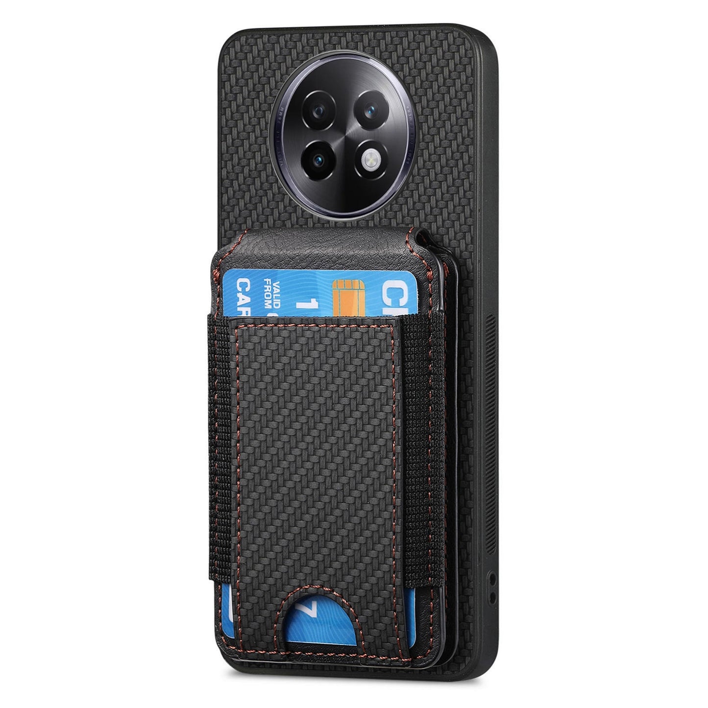 Realme 13 Pro Vertical Flip Wallet Stand Phone Case with Carbon Fibre Pattern