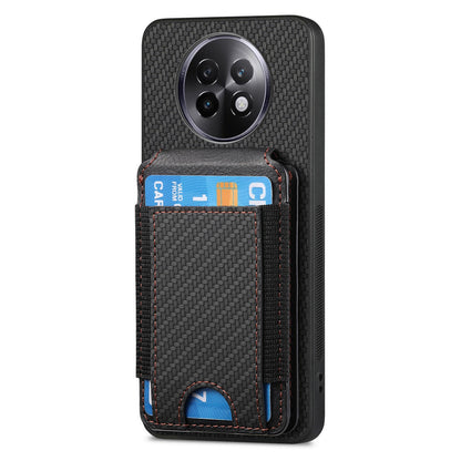 Realme 13 Pro Vertical Flip Wallet Stand Phone Case with Carbon Fibre Pattern