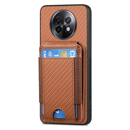 Realme 13 Pro Vertical Flip Wallet Stand Phone Case with Carbon Fibre Pattern