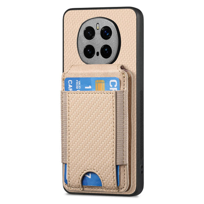Honor Magic7 Pro Vertical Flip Wallet Stand Phone Case with Carbon Fibre Pattern