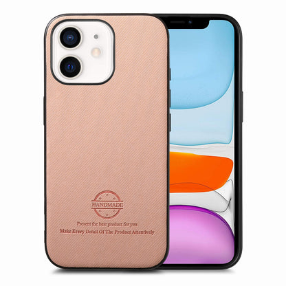 iPhone 11 Case - Vegan Leather and Twill Fabric Skin with Anti-Scratch and Drop Protection Back Phone Case