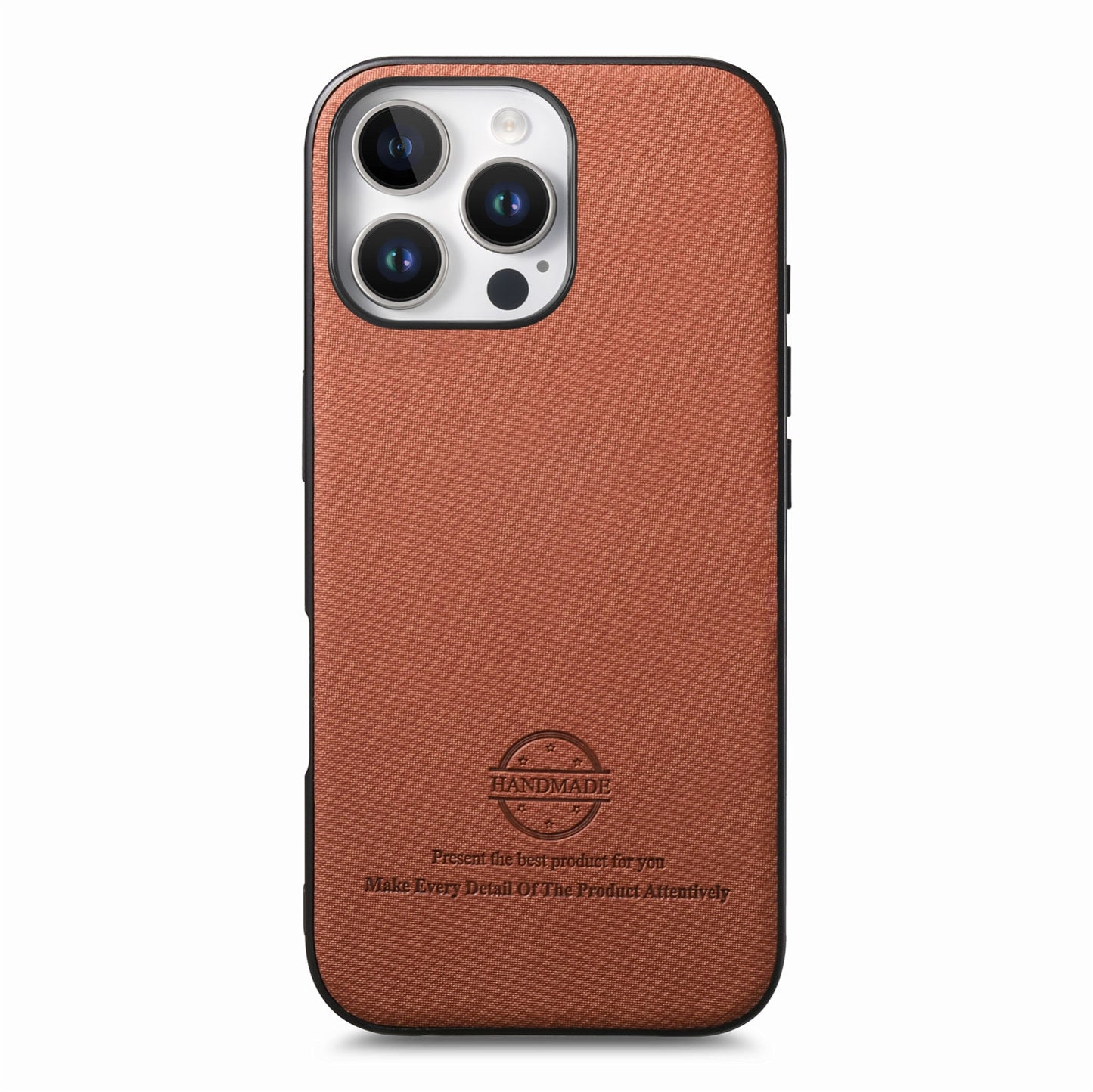 iPhone 11 Pro Case - Vegan Leather and Twill Fabric Skin with Anti-Scratch and Drop Protection Back Phone Case