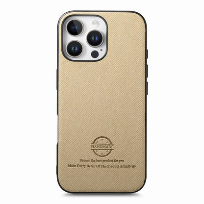 iPhone 12 Pro Case - Vegan Leather and Twill Fabric Skin with Anti-Scratch and Drop Protection Back Phone Case