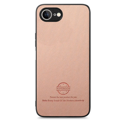 iPhone 16e Case - Vegan Leather and Twill Fabric Skin with Anti-Scratch and Drop Protection Back Phone Case