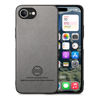 iPhone 16e Case - Vegan Leather and Twill Fabric Skin with Anti-Scratch and Drop Protection Back Phone Case