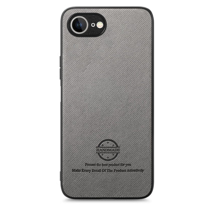iPhone 16e Case - Vegan Leather and Twill Fabric Skin with Anti-Scratch and Drop Protection Back Phone Case