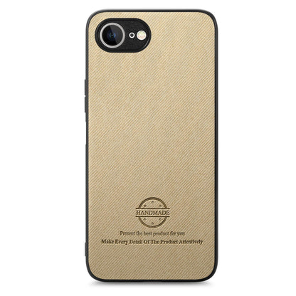 iPhone 16e Case - Vegan Leather and Twill Fabric Skin with Anti-Scratch and Drop Protection Back Phone Case