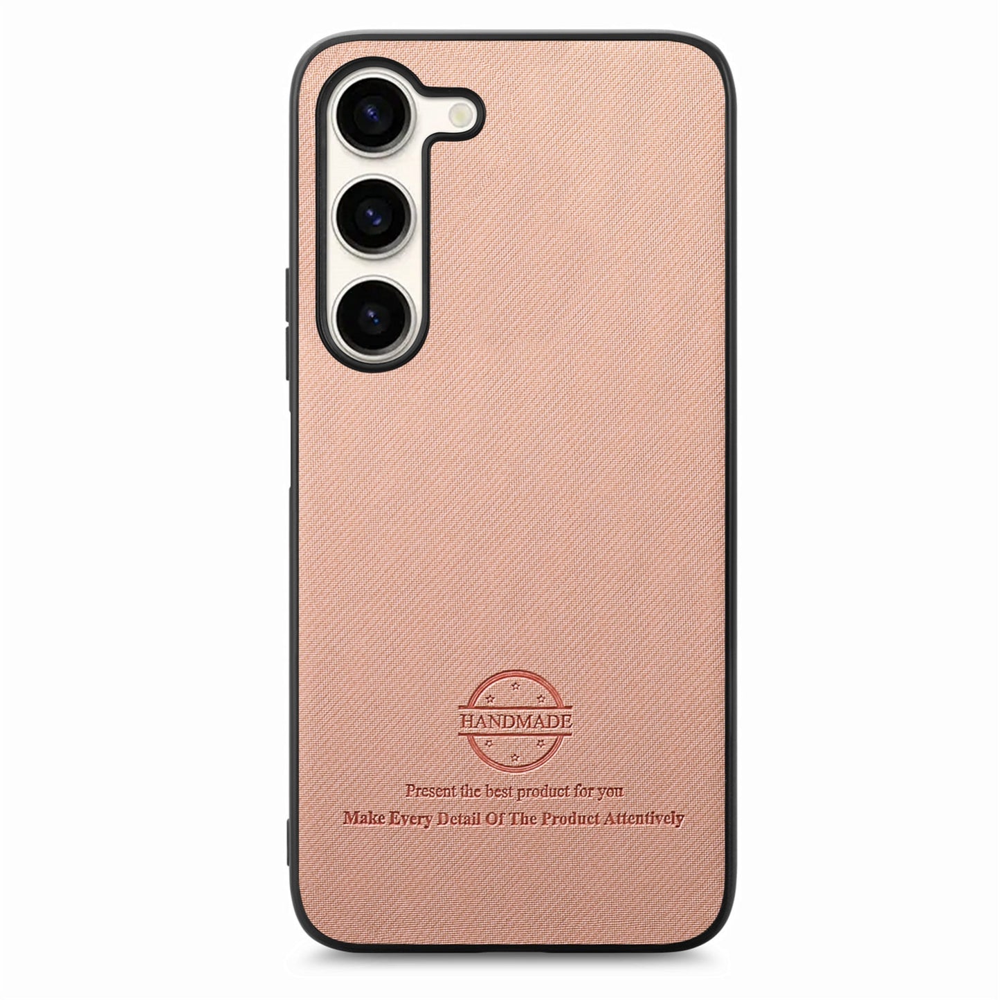 Samsung Galaxy S22 5G Case - Vegan Leather and Twill Fabric Skin with Anti-Scratch and Drop Protection Back Phone Case