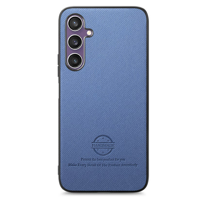 Samsung Galaxy S23 FE 5G Case - Vegan Leather and Twill Fabric Skin with Anti-Scratch and Drop Protection Back Phone Case
