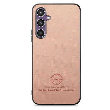 Samsung Galaxy S23 FE 5G Case - Vegan Leather and Twill Fabric Skin with Anti-Scratch and Drop Protection Back Phone Case