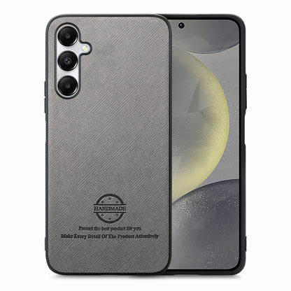 Samsung Galaxy S24+ 5G Case - Vegan Leather and Twill Fabric Skin with Anti-Scratch and Drop Protection Back Phone Case