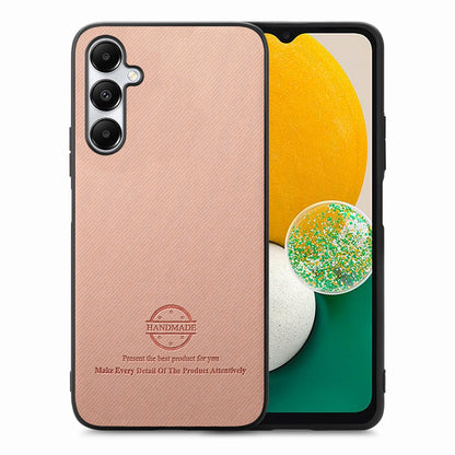 Samsung Galaxy A04s Case - Vegan Leather and Twill Fabric Skin with Anti-Scratch and Drop Protection Back Phone Case