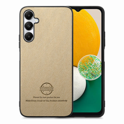 Samsung Galaxy A13 5G Case - Vegan Leather and Twill Fabric Skin with Anti-Scratch and Drop Protection Back Phone Case