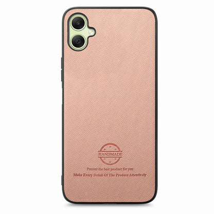 Samsung Galaxy A04 4G Case - Vegan Leather and Twill Fabric Skin with Anti-Scratch and Drop Protection Back Phone Case