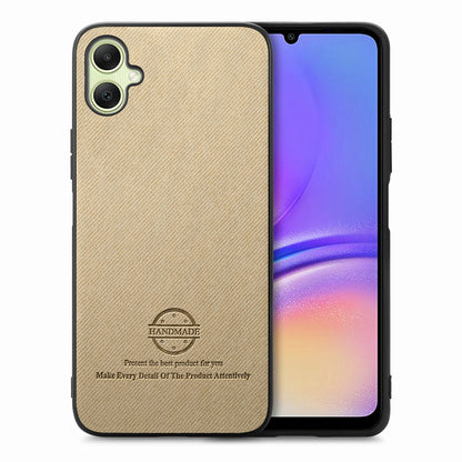 Samsung Galaxy A04 4G Case - Vegan Leather and Twill Fabric Skin with Anti-Scratch and Drop Protection Back Phone Case