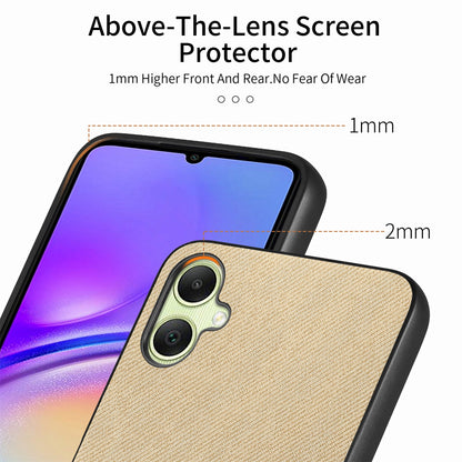 Samsung Galaxy A04 4G Case - Vegan Leather and Twill Fabric Skin with Anti-Scratch and Drop Protection Back Phone Case